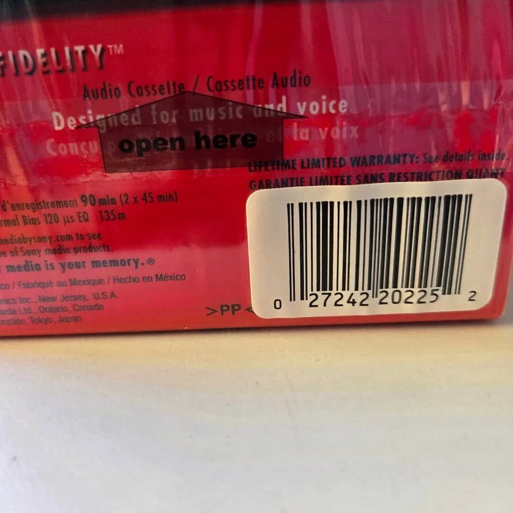 Sony HF‎ High Fidelity Normal Bias Audio Cassette 8 Pack C90HFL 90 Min